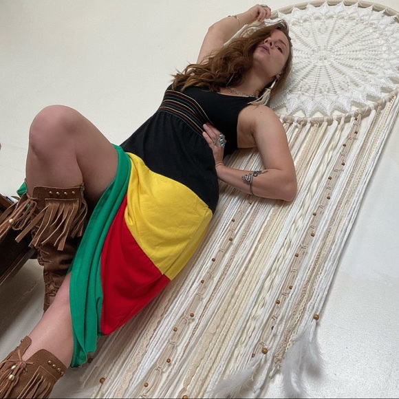 Dresses & Skirts - Rastafarian Shirred Maxi Dress